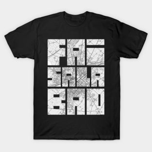 Faisalabad, Pakistan City Map Typography - Light T-Shirt